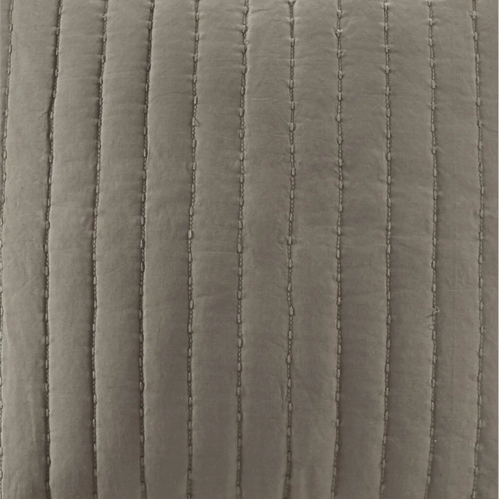NWT NK+IVY Camila Cotton Quilted Euro Sham‎ 100% Cotton Color Taupe Size 26